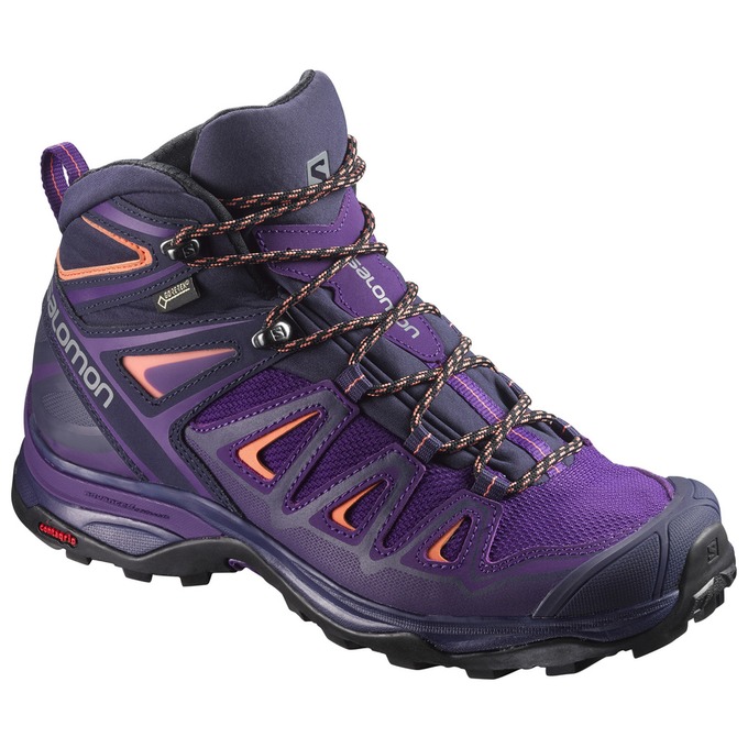 Salomon Singapore Womens Hiking Shoes - X ULTRA 3 MID GTX® W Purple | 75839-PXBC